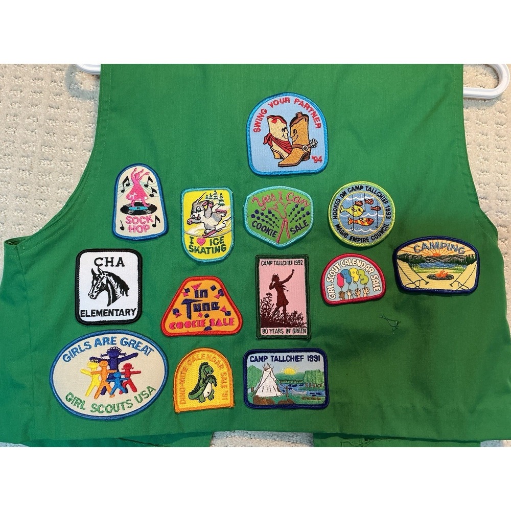 Girl Scout Vest Vintage Magic Empire Oklahoma 90's Camp Tallchief Osage County - Picture 3 of 7